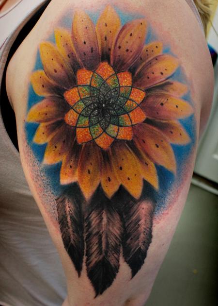 Tattoos - Dreamcatcher Sunflower - 132700
